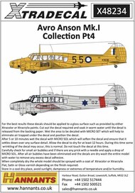  Xtradecal  1/48 Avro Anson Mk.I Part 4 (6) XD48234