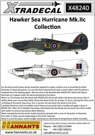  Xtradecal  1/48 Hawker Sea Hurricane Mk.Iic Collection (8) XD48240