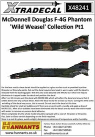  Xtradecal  1/48 McDonnell F-4G Phantom 'Wild Weasel' Collection Pt1 (6)x XD48241