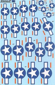  XtraDecal  1/72 US National Insignia. Stars and Bars with opt XD72125