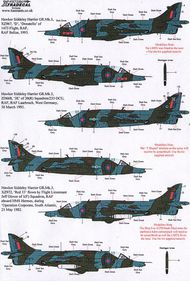  XtraDecal  1/72 BAe Harrier GR.3 (11) Z971/G 1473 Flt 'Hod Ca XD72186