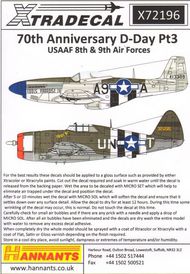  XtraDecal  1/72 D-Day 70th Anniversary June 1944 Pt 3, US Ar XD72196