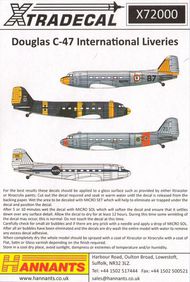  XtraDecal  1/72 Douglas C-47 International Liveries (7) Frenc XD72207