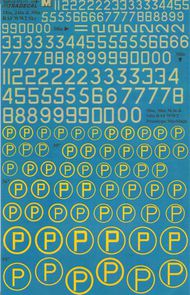  XtraDecal  1/72 RAF WW2 Sky code Numbers 18in , 24in , 30in, XD72213