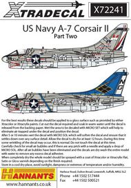  XtraDecal  1/72 Colourful USN Corsairs. Vought A-7B/E Corsair XD72241