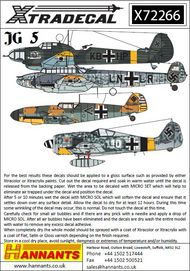  XtraDecal  1/72 Luftwaffe JG 5 Squadron History (14): Messers XD72266