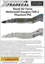  XtraDecal  1/72 McDonnell-Douglas FG.1/FGR.2 Phantom Pt.6 (9) XD72295