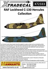  Xtradecal  1/72 RAF Lockheed C-130 HerculesCollection (7) XD72333