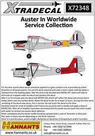  Xtradecal  1/72 Auster In WorldwideService Collection (9) XD72348