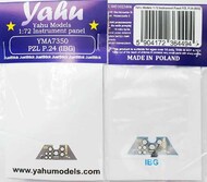  Yahu Models  1/72 PZL P.24 Instrument Panel YMA7350