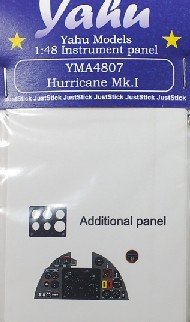  Yahu Models  1/48 Hurricane Mk I Instrument Panel for ARX YMA4807