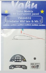  Yahu Models  1/48 Gladiator Mk I Late/Mk II Instrument Panel for ROD, EDU YMA4832