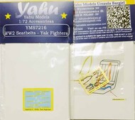  Yahu Models  1/72 WWII seatbelts for Sukhoi and Yak Fighters YMS7216