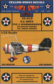  Yellow Wings Decals  1/32 Curtiss F9C-2 Sparrowhawk YWD32010