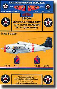  Yellow Wings Decals  1/32 Pre-WWII USN F4F3 Wildcat YWD32004