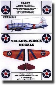  Yellow Wings Decals  1/48 SB2U-1 Vindicator YWD48007