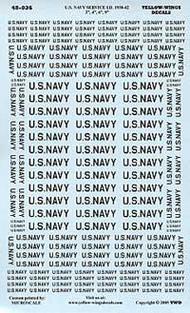  Yellow Wings Decals  1/48 US Navy Service I.D. 1930-42 YWD48036