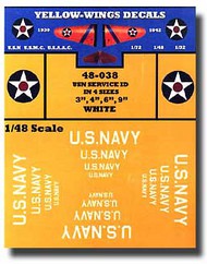  Yellow Wings Decals  1/48 US Navy Service I.D. 1930-42 YWD48038