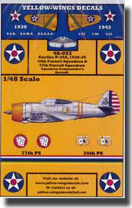  Yellow Wings Decals  1/48 USAAC Curtiss P-36/P-36A YWD48052