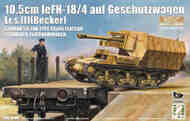  10.5cm leFH-18/4 auf Geschutzwagen Lr.s(f)(Becker) German 50-ton Type SSy45 Flatcar Schwerer Platformwagen #ZIM35077