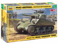  Zvezda Models  1/35 M4A2 Sherman Tank OUT OF STOCK IN US, HIGHER PRICED SOURCED IN EUROPE ZVE3702