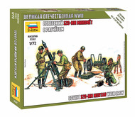  Zvezda Models  1/72 Soviet 120mm Mortar w/4 Crew (Snap) OUT OF STOCK IN US, HIGHER PRICED SOURCED IN EUROPE ZVE6147