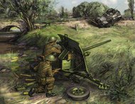  Zvezda Models  1/72 British QF 2-Pdr Anti-Tank Gun w/2 Crew (Snap) OUT OF STOCK IN US, HIGHER PRICED SOURCED IN EUROPE ZVE6169