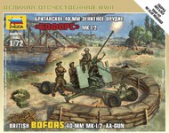  Zvezda Models  1/72 British Bofors 40mm Mk 1/2 AA Gun (Snap) OUT OF STOCK IN US, HIGHER PRICED SOURCED IN EUROPE ZVE6170