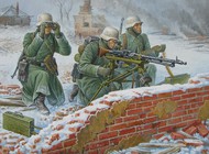 German MG34 Machine Gun w/3 Crew Winter Uniform 1941-45 (Snap) OUT OF STOCK IN US, HIGHER PRICED SOURCED IN EUROPE #ZVE6210