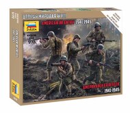  Zvezda Models  1/72 WWII US Infantry (Snap) (New Tool) OUT OF STOCK IN US, HIGHER PRICED SOURCED IN EUROPE ZVE6278