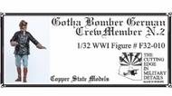  Copper State Models  1/32 Gotha Bomber German Crew Member N.2 CSMF32-010