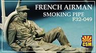 French airman smoking pipe #CSMF32-049