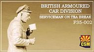 British Armoured Car Division Serviceman on Tea Break #CSMF35-002
