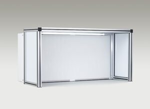4x2ft FloCube Complete Horizontal Flow Hood w Clean Booth 9605