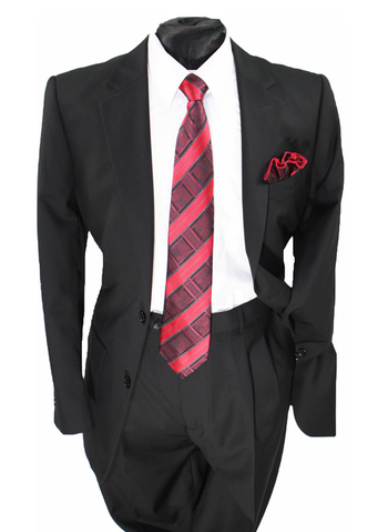 Business 2 Button Suit Black #b2bsblk