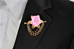 Flower Chain Lapel - Pink #FCL-Pink