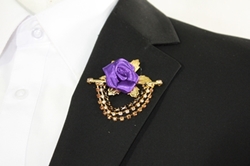Flower Chain Lapel - Purple #FCL-Purple