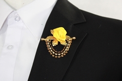Flower Chain Lapel - Yellow #FCL-Yellow