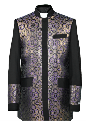 Clergy Jacket Black/Purple #clergyjacketbp