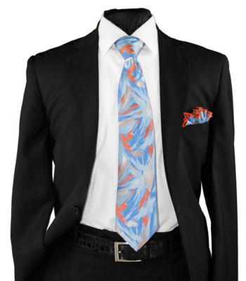 High Definition Tie with Round Hanky-19011 #HDMWTR-19011