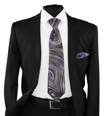 High Definition Tie with Round Hanky-19019 #HDMWTR-19019