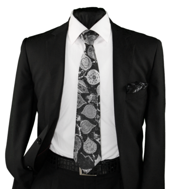 High Definition Tie with Round Hanky-19022 #HDMWTR-19022
