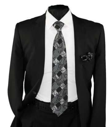 High Definition Tie with Round Hanky-19023 #HDMWTR-19023