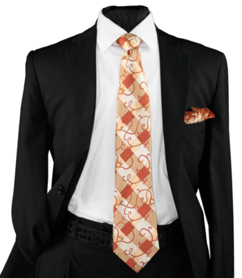 High Definition Tie with Round Hanky-19025 #HDMWTR-19025
