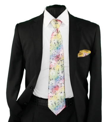 High Definition Tie with Round Hanky-19033 #HDMWTR-19033