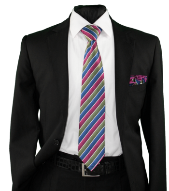 High Definition Tie with Round Hanky-19038 #HDMWTR-19038
