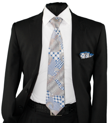 High Definition Tie with Round Hanky-19046 #HDMWTR-19046
