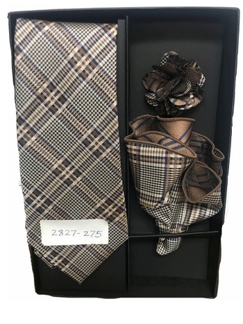 Matching Tie Set CL19-Brown #tbh2827-275brown