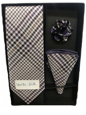 Matching Tie Set CL19-Purple #tbh18036-362purple