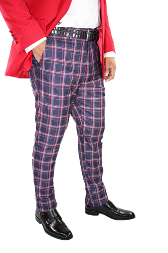 Checkered Pants- Red (csfpred) Menz Fashion